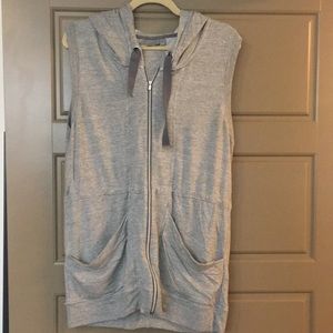 Athleta Hoodie Zipper Sleeveless Vest